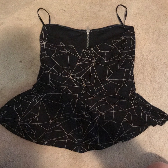 forever 21 geometric peplum tube top - Picture 2 of 2